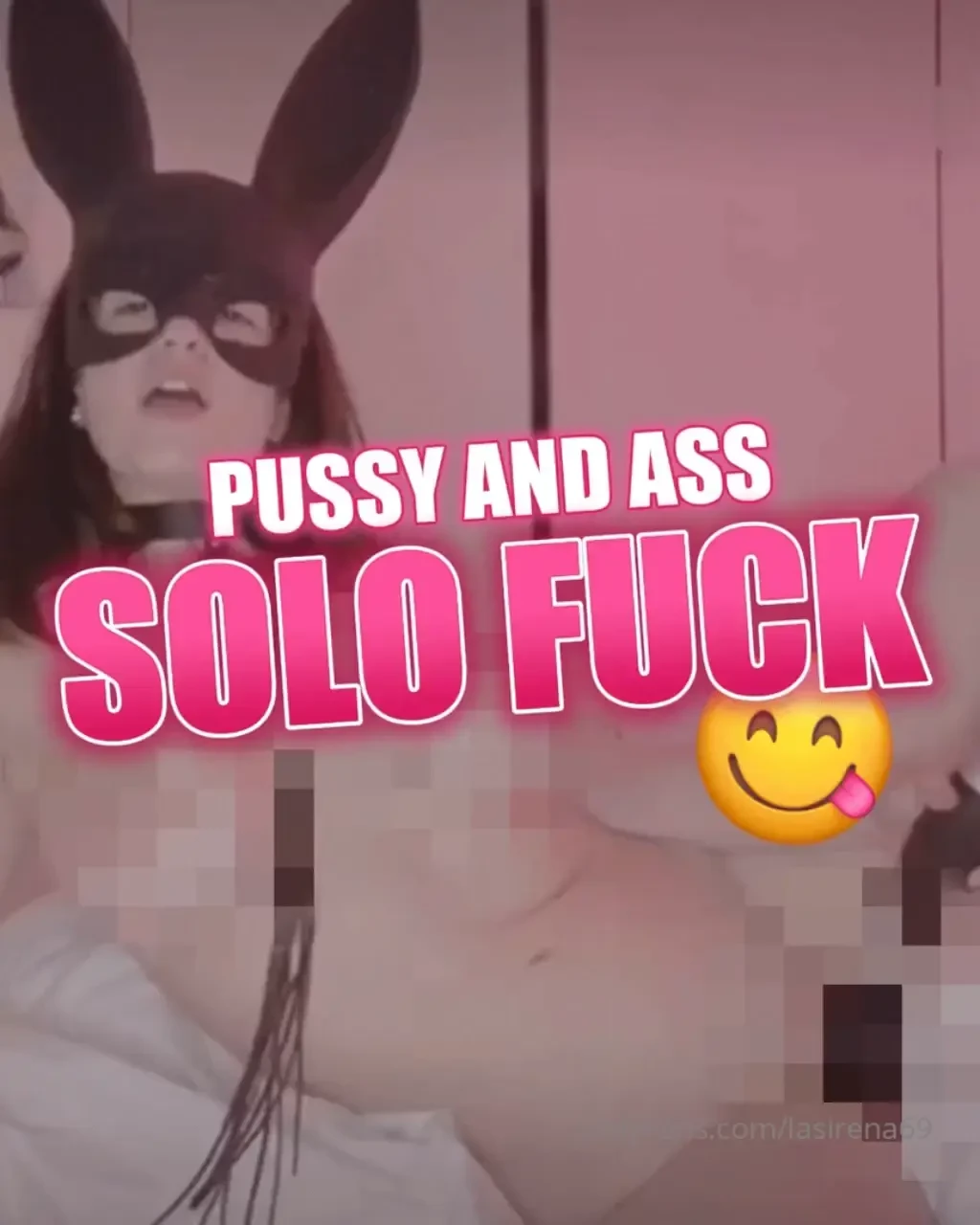 Slutty bunny masturbates i was so wearing my bunny mask while naked i 