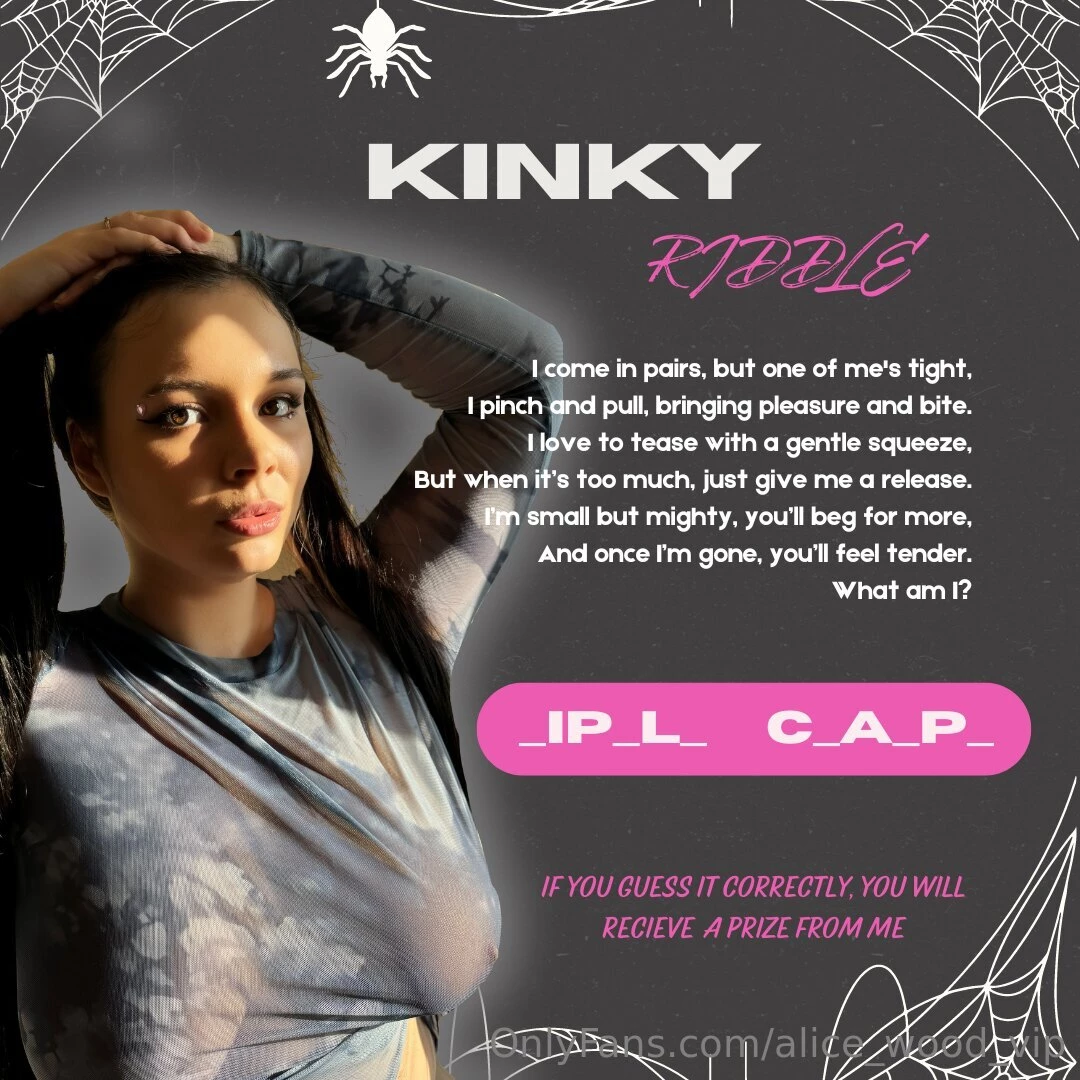 Kinky riddle time let s see how kinky-smart my fans are i ve got a 