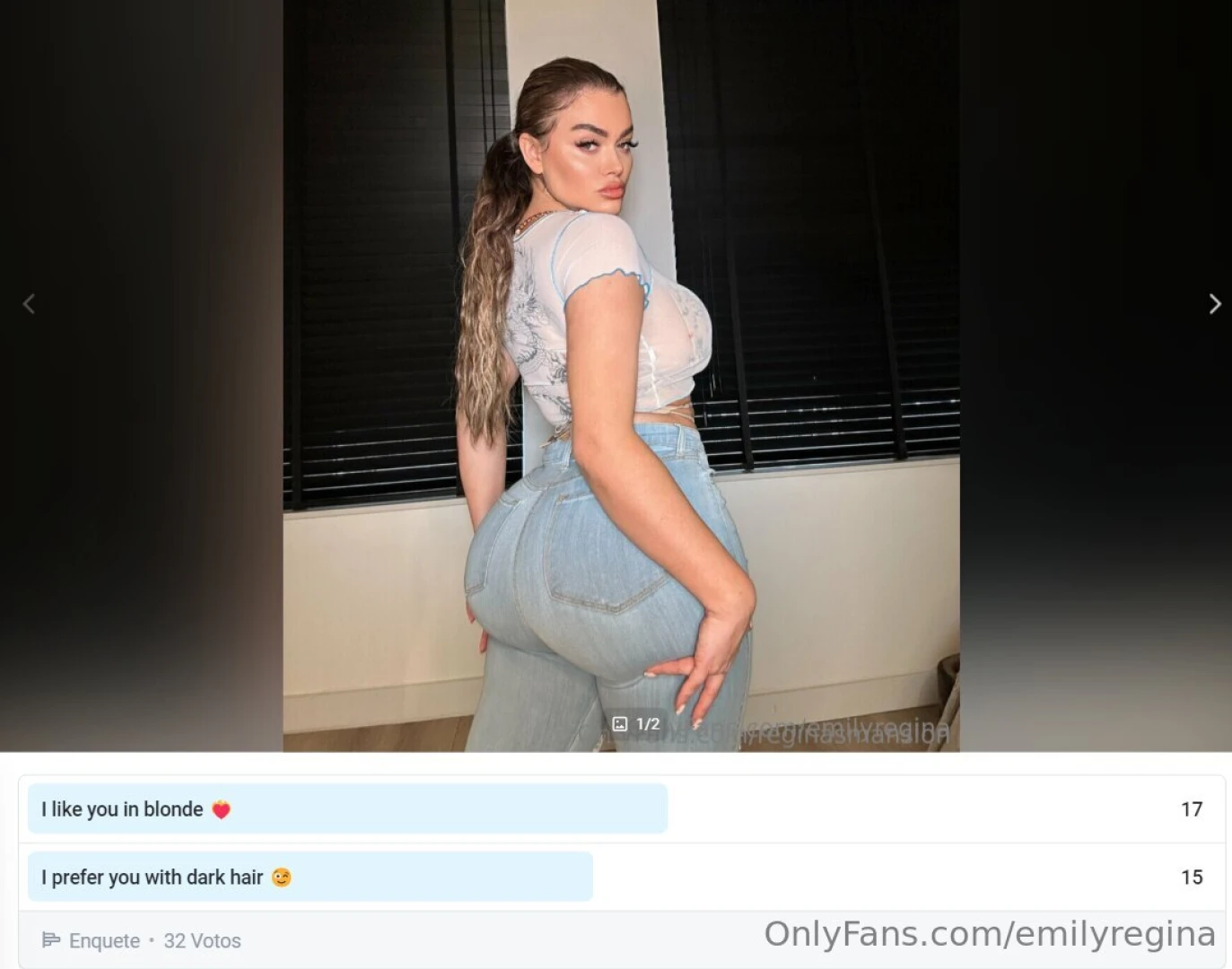 You chosen the blond hair so the second pic is a gift for you 