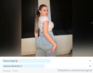 You chosen the blond hair so the second pic is a gift for you