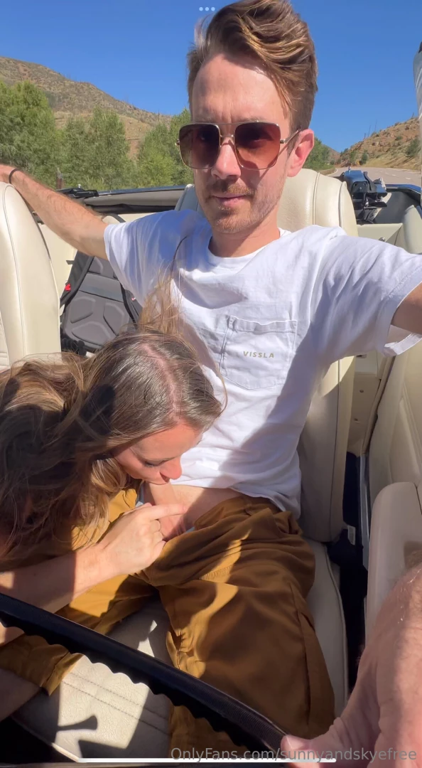 The fastest i have ever made sunny cum with my mouth we were driving 