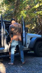 Migs last day in hawaii railed and bust in his in my jeep in the