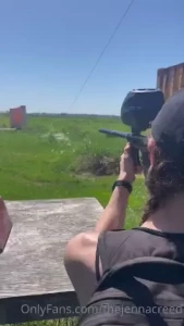 We went to the beach a few times i got to play paintball with nikki