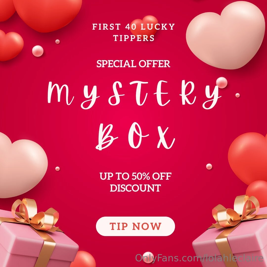 Lolah s mystery box tip 10 and you will receive hot and sexy photo set 