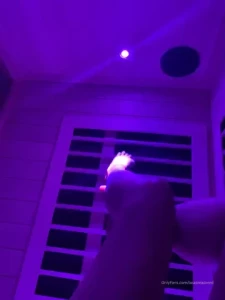 Just the start of my soaking wet pleasure filled infrared sauna visit part 1