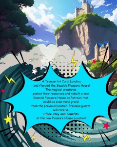 A tsunami has struck celenia and took the seaside pleasure house we part 1