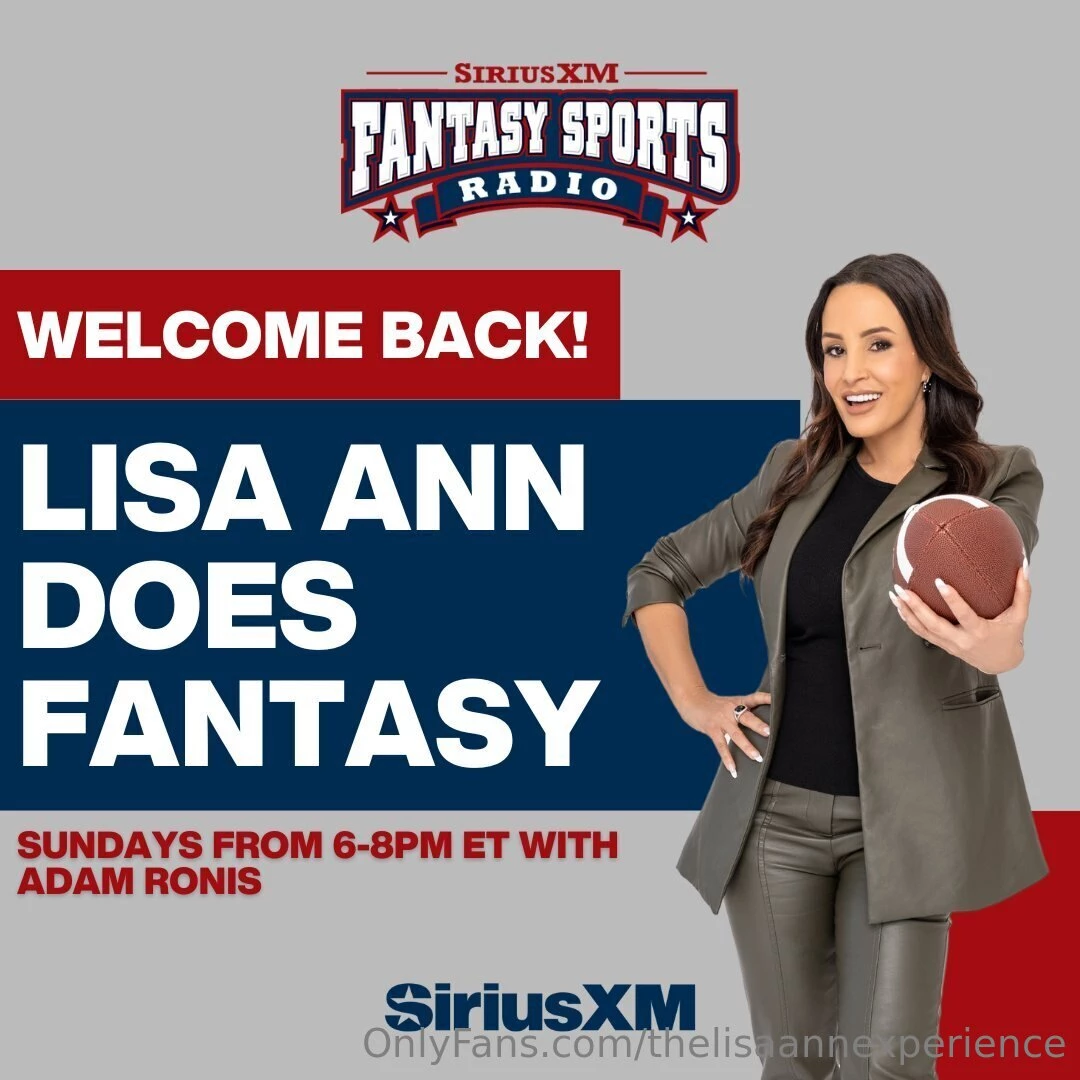 thelisaannexperience - Lisa ann does fantasy is back on siriusxmfantasy sports radio join 