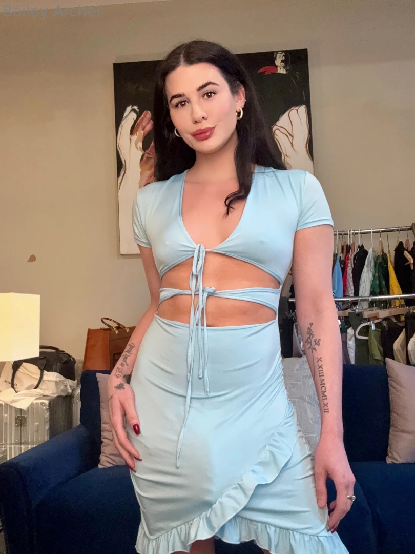 New solo self facial video i get horny in my blue dress and cum on my part 1 