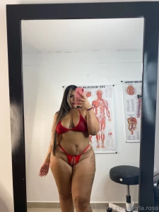 I love red lingerie on me