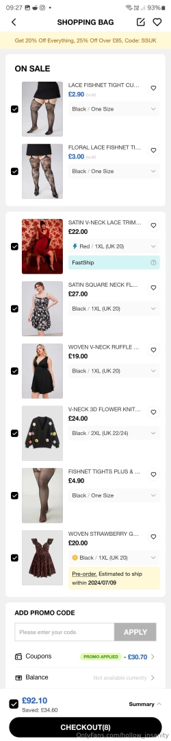 I m window shopping on cider wanna help pay for my basket you d get 