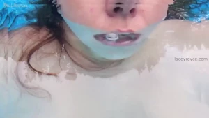 Playing in the pool asmr in this sensual video watch me float swim and