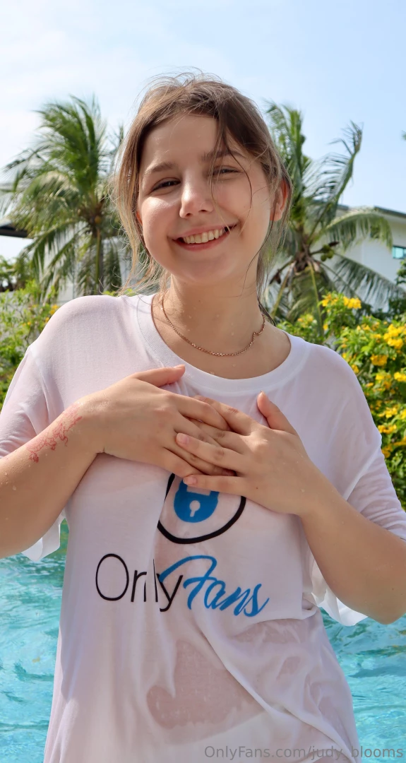 My t-shirt got wet but we won t tell anyone it ll be our little secret 
