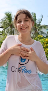 My t-shirt got wet but we won t tell anyone it ll be our little secret