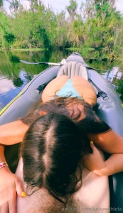 Pov we re kayaking and find a secluded cove so i convince you to