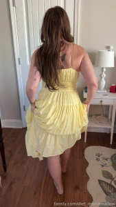 Good girl with a very naughty side sundress dress brunette longhair