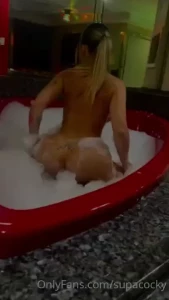 Popping this in this wet pussy in the jacuzzi bundle for you this