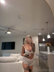 Just snapped this before bed my white pajama lingerie feels so soft part 2