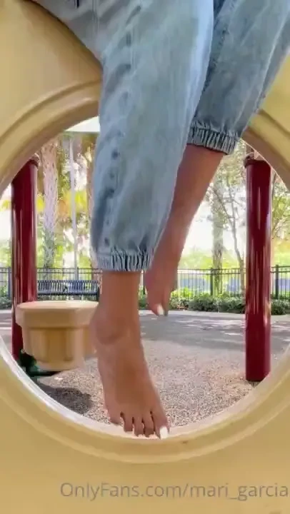 My feet enjoying the playground and you enjoying my feet 