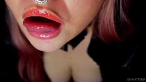Swipe to see the video gt intense wet licking asmr - mic amp lens part 1