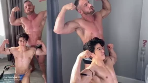 Sweaty workout amp flex with kinky alex - part 2 end more flexing and