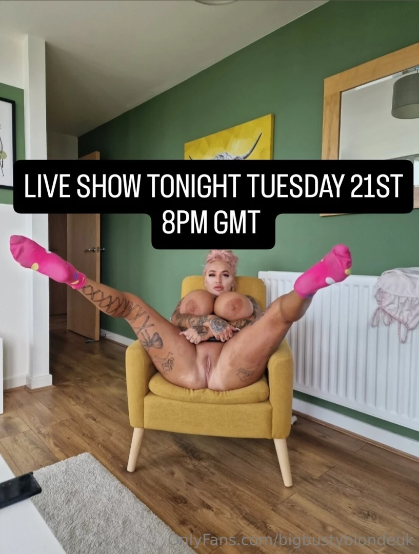 2 hours until my live show 8pm gmt 