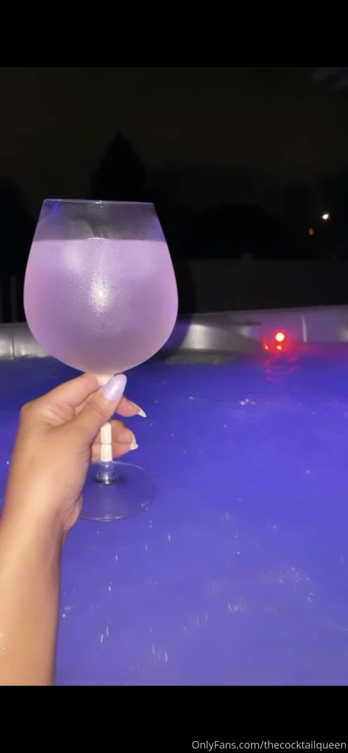 After a long day of making cocktails i like to relax in the hot tub 