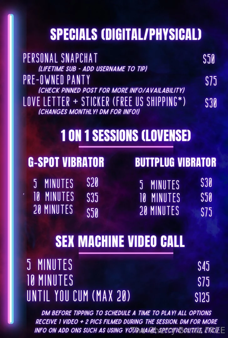 Nbsp tip menu - part 2 digital physical specials personal snapchat - part 1 
