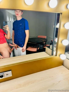 Get on your knees and suck our dicks