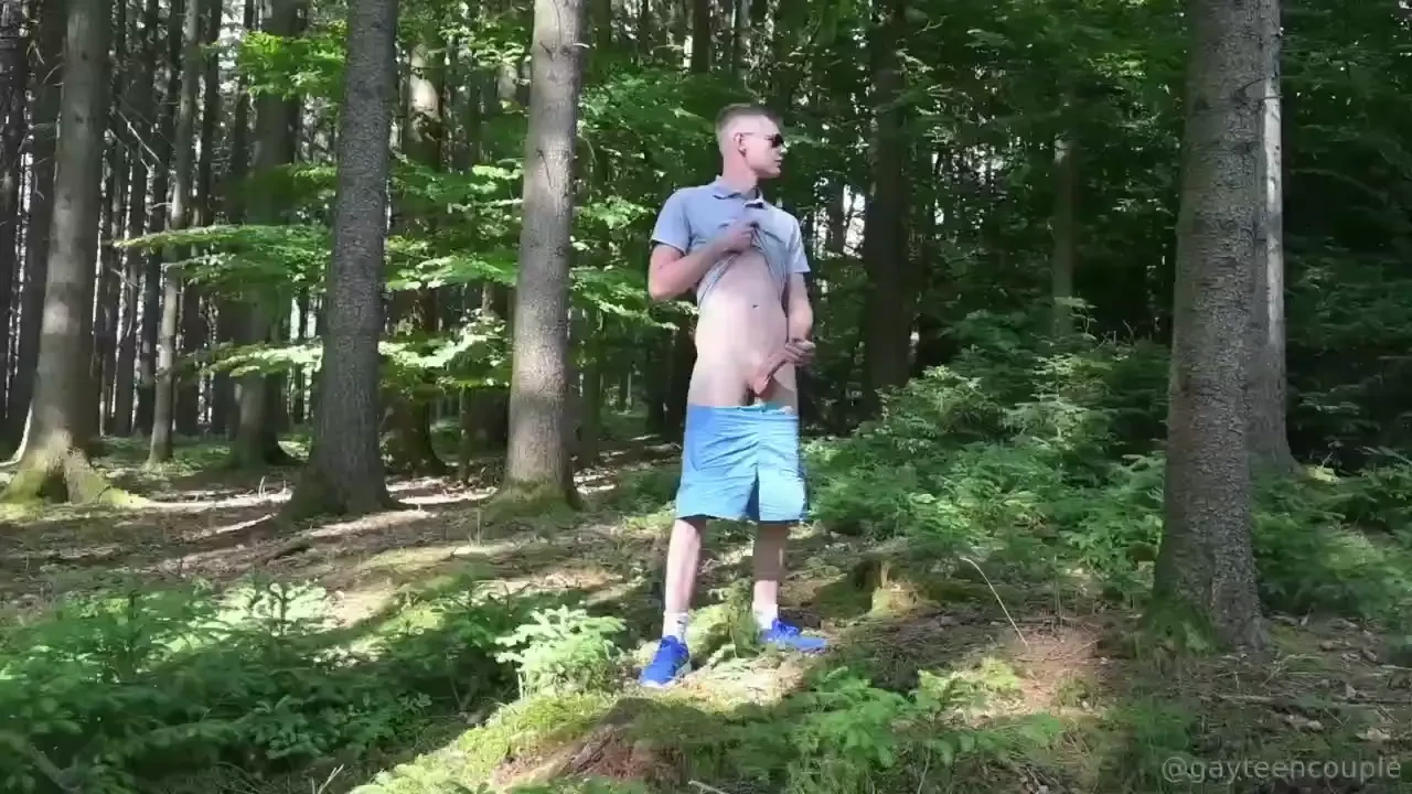 Risky fun in the forest 