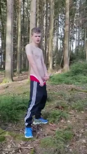 Love to play with my huge dick at risky places