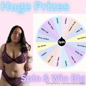 Every spin wins 1 spin- 15 3 spins- 30 6 spins- 60 10 spins- 100