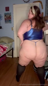 Trying on my pleather dress