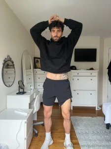 Breakfast gym now time to take some hot content for you guys i m all