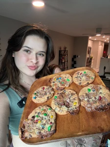 Got a lot of leftover halloween candy chop it up and bake it into