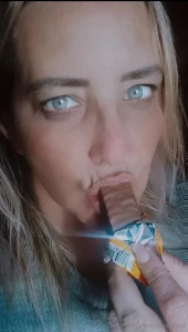 How delicious is chocolate so i can taste your cock too darling