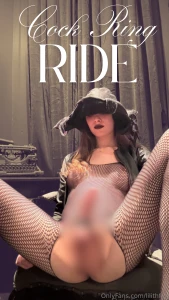 Hat s on and my fishnet bodysuit s got me so horny i can t stop