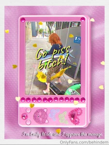 But not on me please