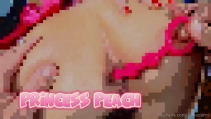 Watch princess peach strip and play with her pink pussy get her juicy