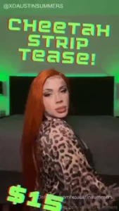 Cheetah print strip tease