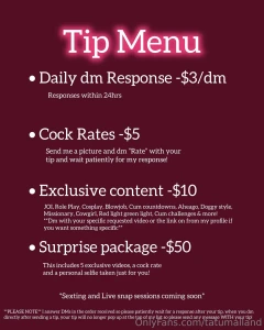 I have officially brought back an updated tip menu