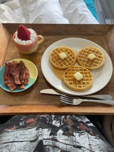 Birthday breakfast in bed