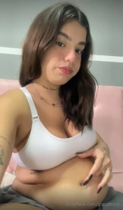 I overate again now i need someone to rub this full little belly until