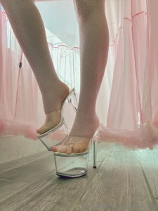 Pink lingerie photo set i included two feet heel pictures for my feet part 4