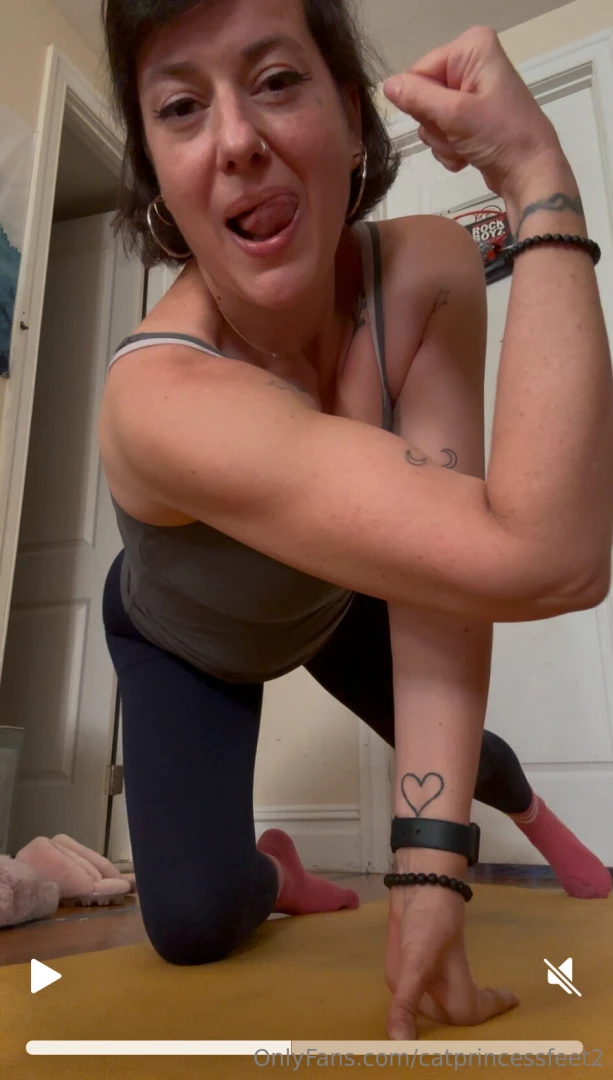 Wanna see my workout tabi socks leggings and camisole cum drool yes i 