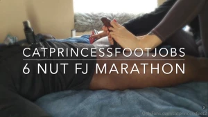 Longest and final footjob marathon 6 nuts in a row back to back long