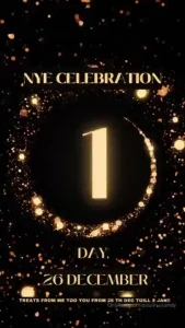 Last 2 days to entry nye celebration receive treats every single day