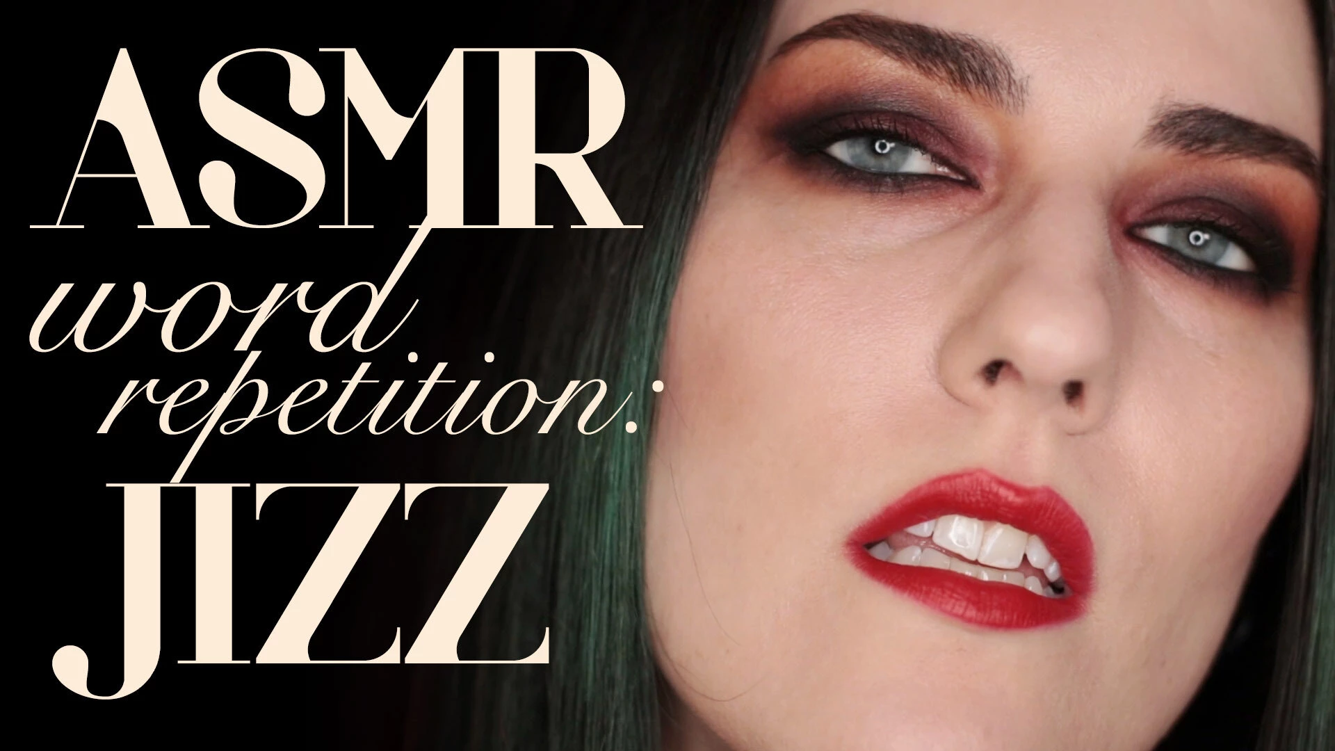 Asmr word repetition jizz stare into my intense eyes as i whisper jizz 