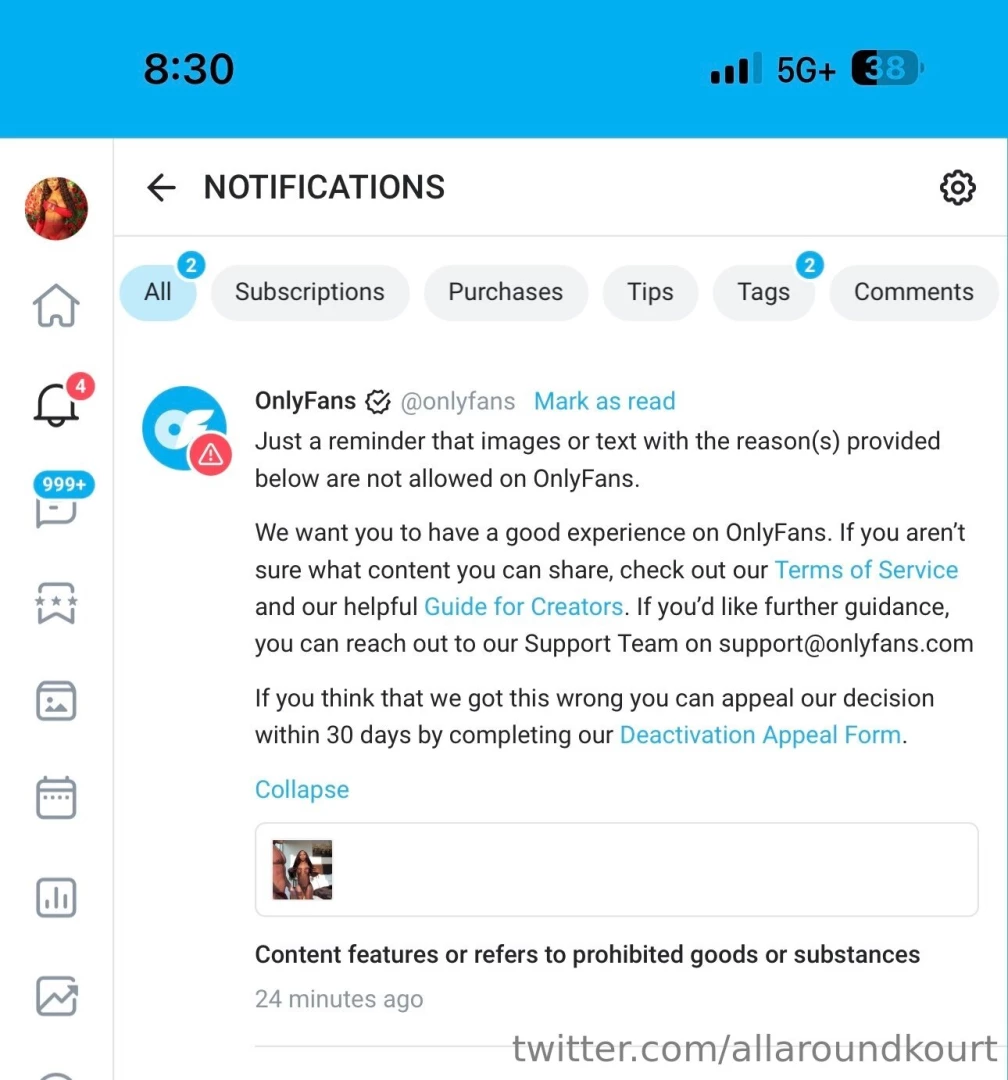 I m getting really tired of onlyfans doing this i didn t delete the 