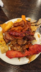 I went to an ayce buffet yesterday and cleared 7 plates in total but i part 2