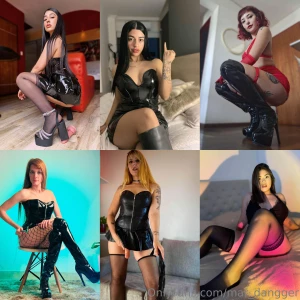 Choose your favorite goddess to spend locktober latex or nylons or